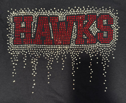 Hawks rhinestone