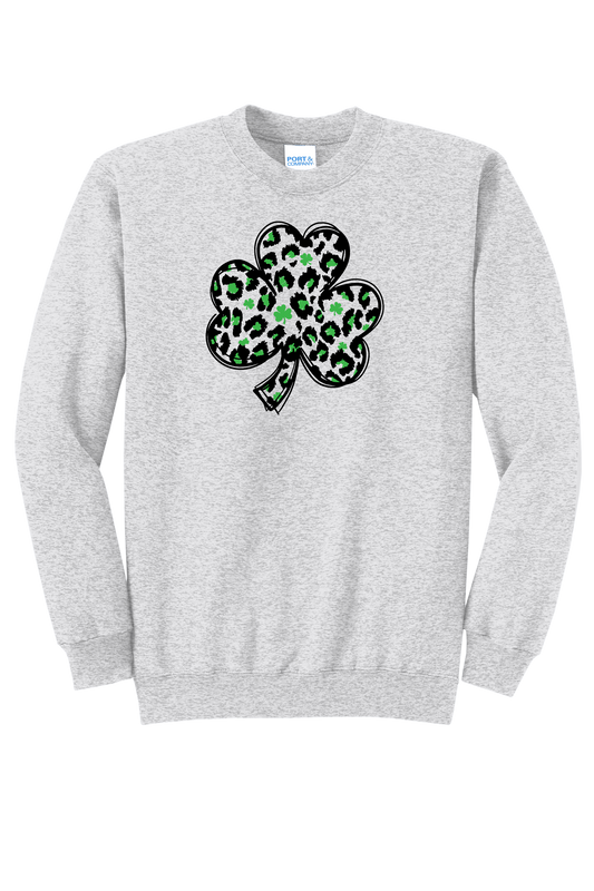 Leopard Shamrock Crewneck